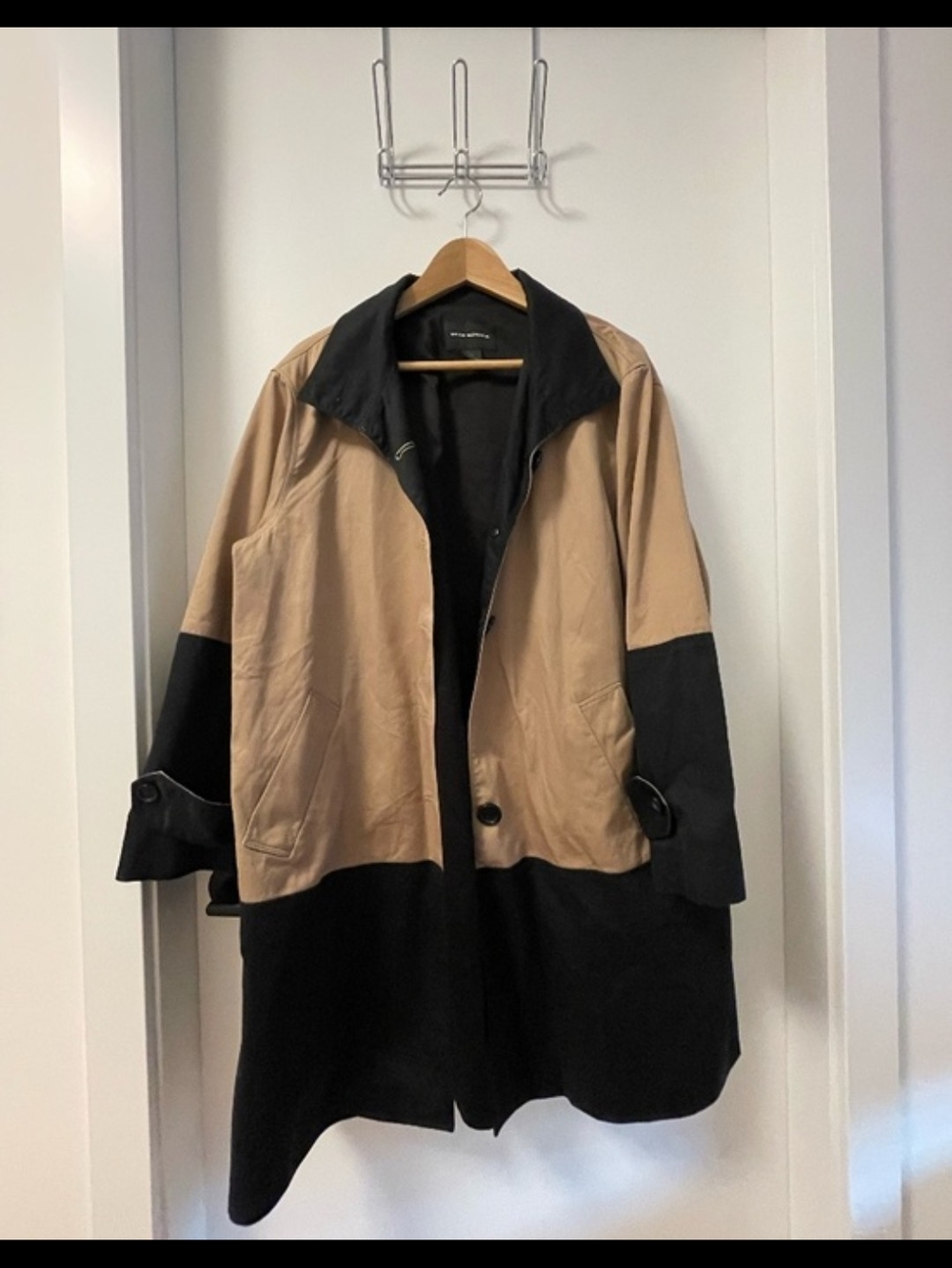 Vintage Club Monaco Black Label Two Tone Trench Jacket - Picture 1 of 7